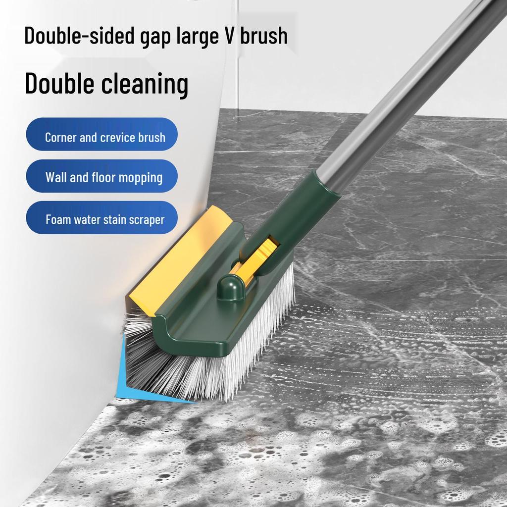 Multifunctional Long Handle Bathroom Tile & Floor Squeegee Brush