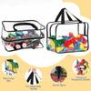 Transparent Storage Bag Waterproof Zipper Closure for Toys Beach Puzzle Travel Toiletries Cosmetic Organizer Portable Washable
