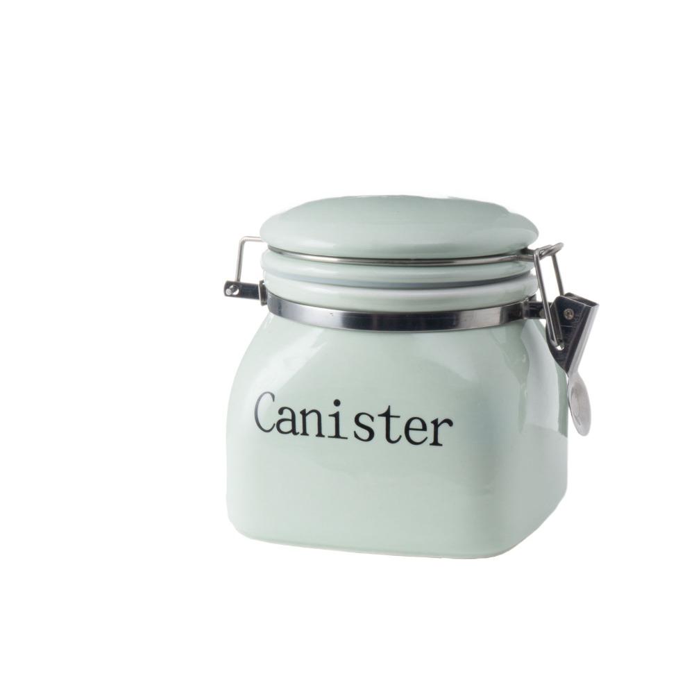 

Moisture-proof Ceramic Sealed Jar Large Capacity Coffee Storage Jar Dry Goods Storage Blue-S