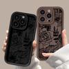 Large flower design Phone case iPhone 15 Pro Max 11 12 13 16 14 Plus Silicone Shockproof Case Lens protector shell