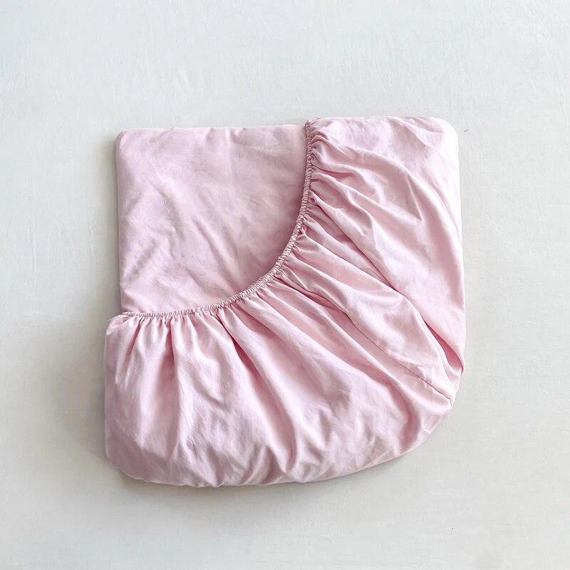 

Хлопковое постельное белье, простыня, эластичная лента вокруг наматрасника, одинарный, двойной, размер King Queen, сплошной цвет, покрывало без наволочки 150x200x30cm