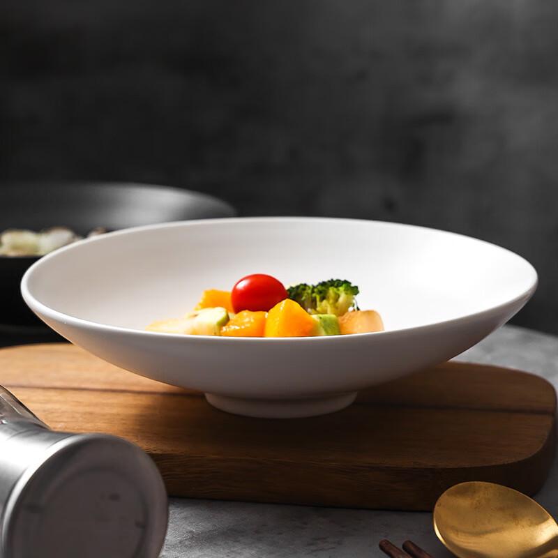 White Ceramic Hat Bowl Dinner Plate 10 inch