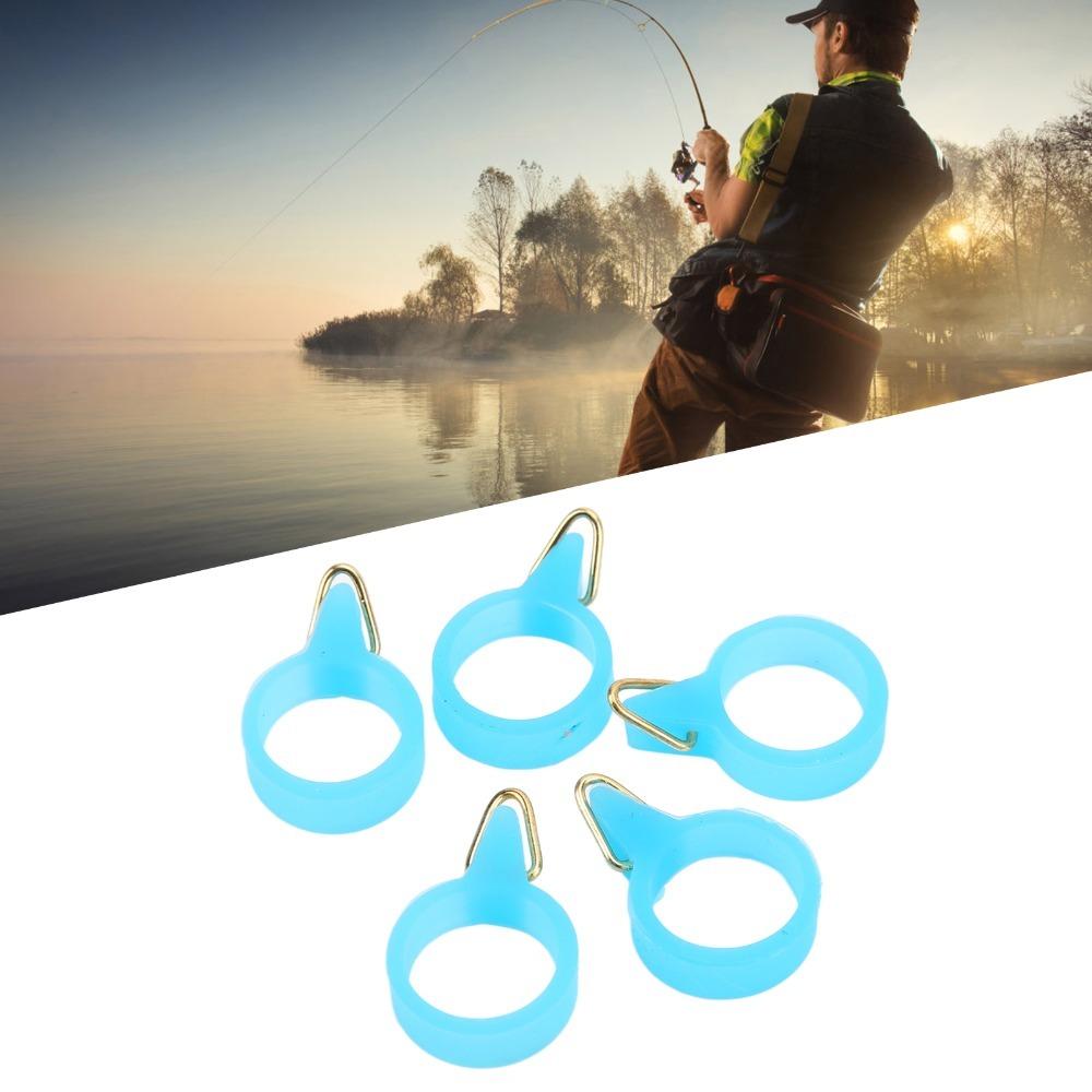 5PCS Stainless Steel Bait Hook Holder with Rubber Circle Lure Hook Holder  Water Activities