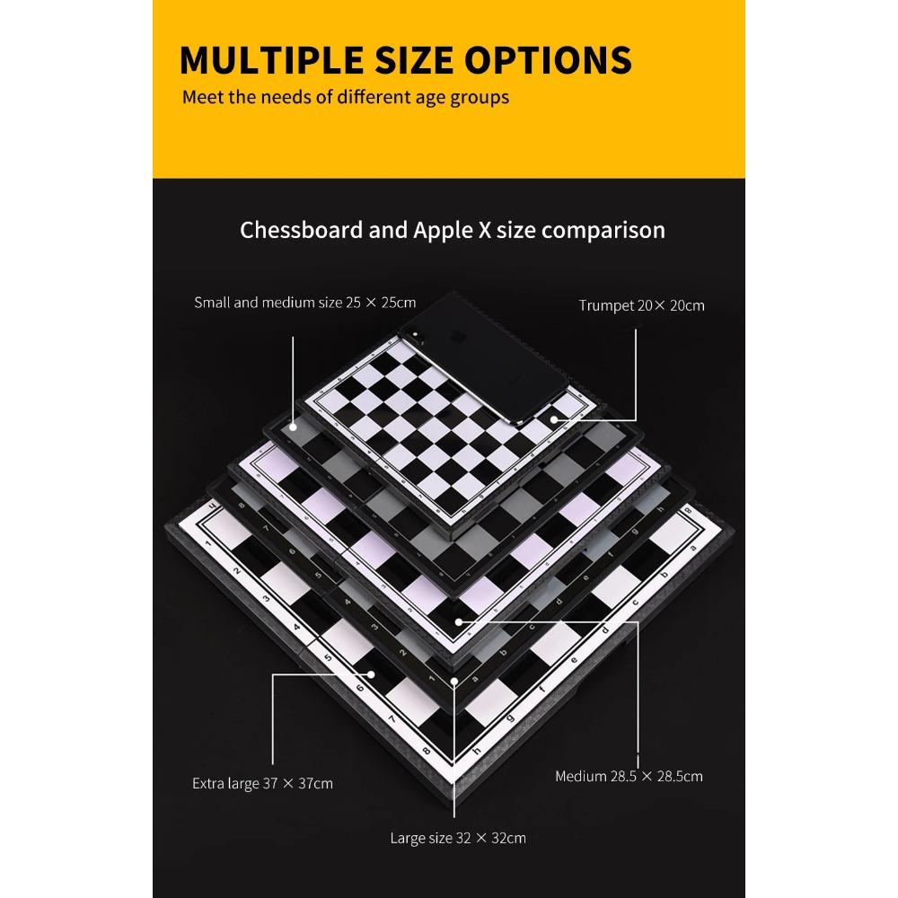 Portable Special Magnetic Chess Backgammon Checkers Set Big Board Draughts Entertainment Christmas Travel Games Aldult Kids Gift