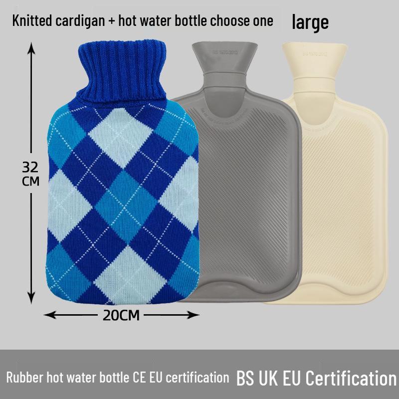 Old-Fashioned Rubber Hot Water Bottle for Stomach Warming