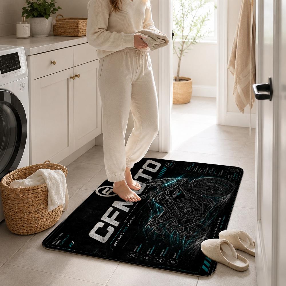Stylish Motorcycle Design C-CFMOTO Floor Mat Doormat Hallway Carpet Living Room Rugs Bath Floor Mats Home Decor