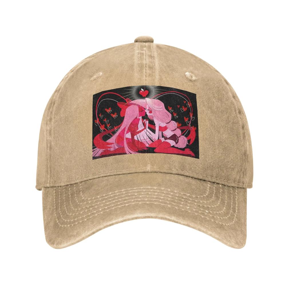 Charlie And Vaggie Valentines Hazbin Hotels Denim Cap Casual Baseball Caps Adjustable Hat Summer Unisex Baseball Hats