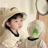 1-3 Jahre Cartoon Dinosaurier Baby Bucket Hat Sommer Sonnenhut mit breiter Krempe für Jungen und Mädchen Niedliche Tierbuchstaben Kinder Fischerkappen.