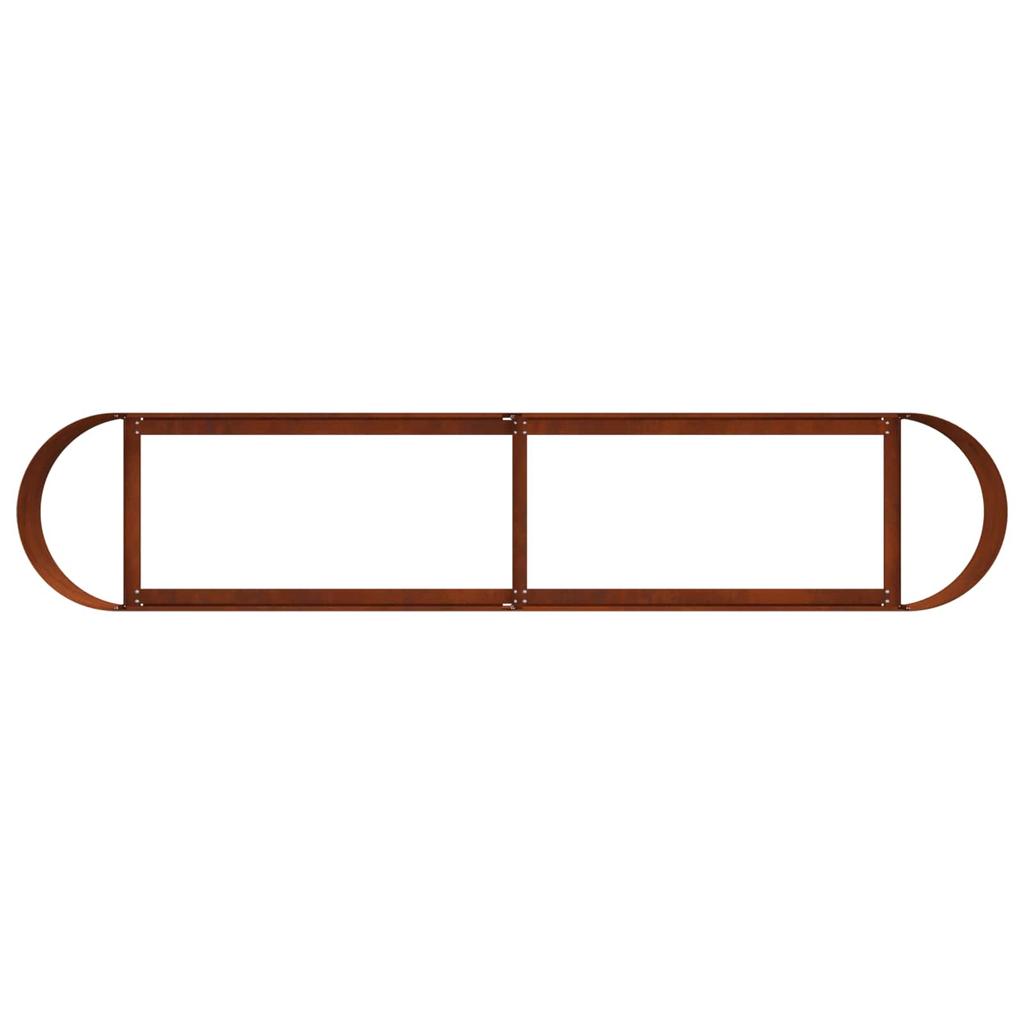 Raised Garden Bed for Outdoor Use Weatherproof Steel 200 X 40 X 40 Cm