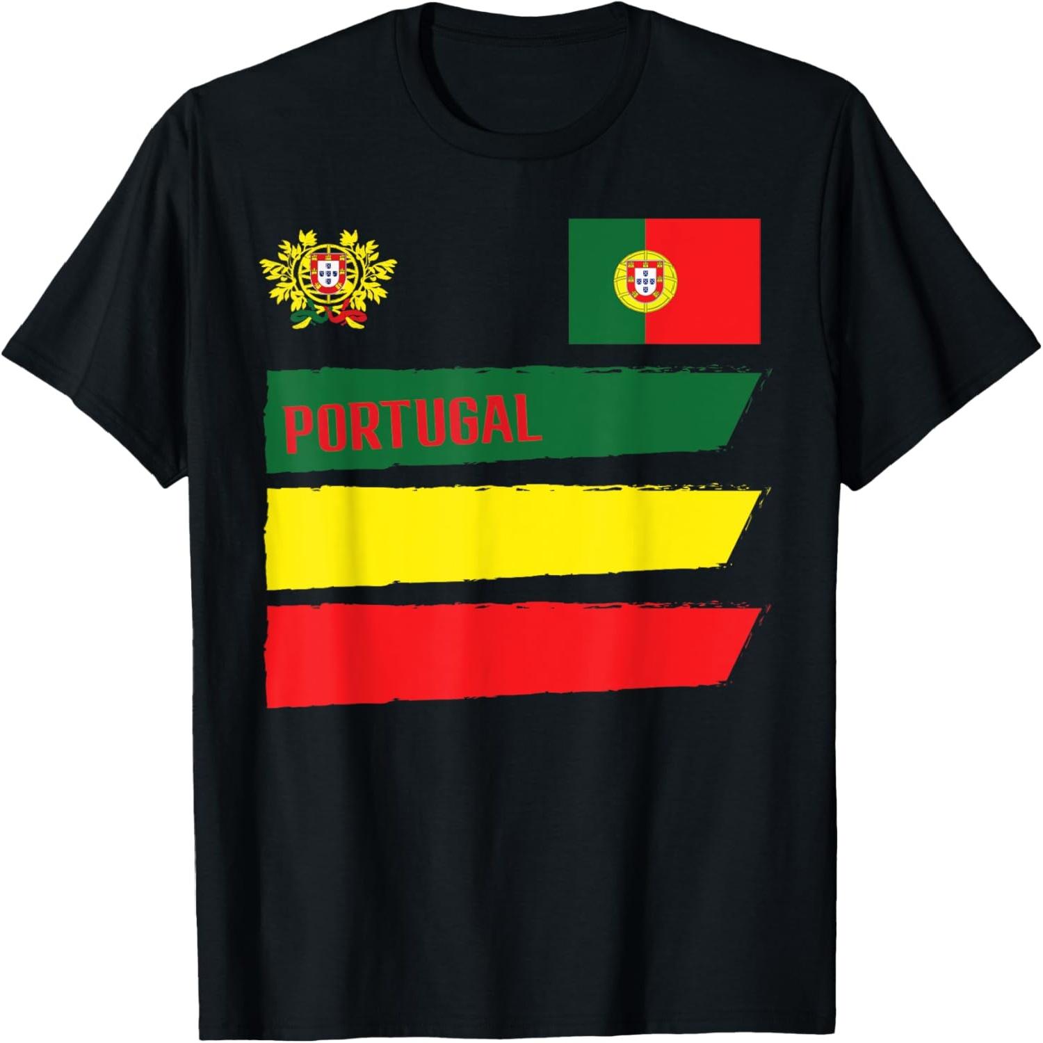Portugal Flag Portuguese Football Soccer Fan Men Women Kids T-Shirt S