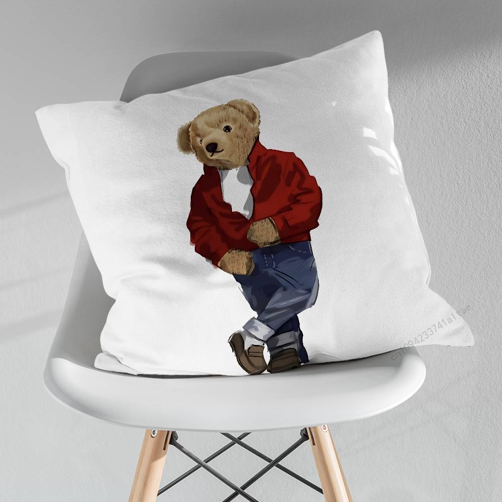 Fashion BBears Cool Art Various Sizes Square Pillow Case For Car Home Bedchamber Decor Birthday Gift