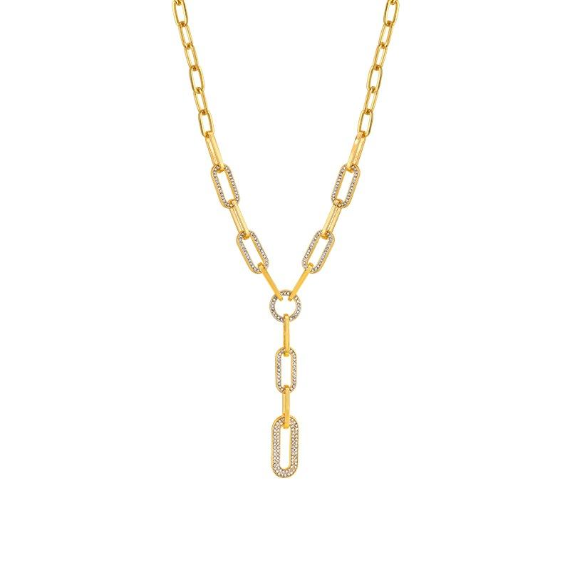 JMXD Metal Chain Necklace for Women Y2K Layering Necklace Minimalist Pendant Choker Statement Piece Hypoallergenic Daily Jewelry Gift
