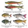 6-Piece Set Bionic Multi-Jointed Swimming Lure Hard Bait Freshwater Saltwater Fishing Bass Pike