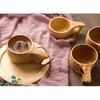 Coffee Cup Natural Jujube Wood Tea Cup With Handgrip Milk Travel Wine Beer Cups For Home Bar Kitchen Gadgets