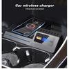 Car Wireless Charger For Mercedes-Benz C Class C300 W205 GlC Amg Accessories Fast Phone Charging Plate Adapter 2016-2022