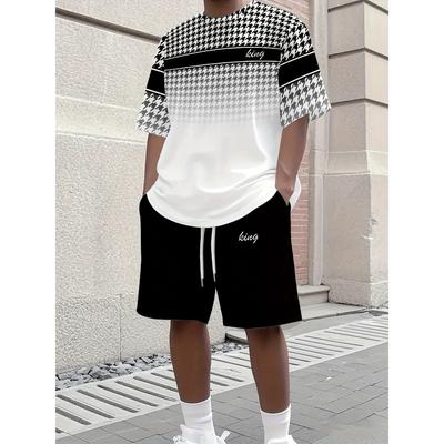 Summer Men's Suit with Striped Casual Fashion