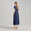 Shetu Women's Summer Denim Midi Dress