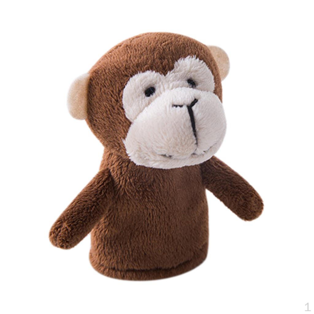Finger Puppets Toys Party Favors Teaching Show Dark Brown monkey