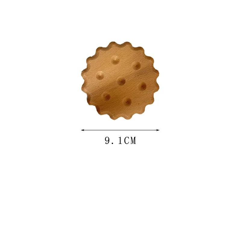 Creative Cookies Solid Wood Coasters Log Color Tea Coaster Mugs Milk Cups Coffee Mats Heat Insulation Durable Anti-scald Pads