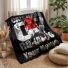 Coperta in Flanella Personalizzata con Nome Cristiano Ronaldo Logo Calcio Coperta Plaid in Pile Personalizzata Regalo Speciale per Divano Camera da Letto Casa