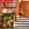 2D Flat, 2D Flat Welcome Autumn Pumpkin Harvest Thanksgiving Garden Flag (2)_2 (1)- Outdoor Garden Flag Double-sided Home Decoration Courtyard Decorat