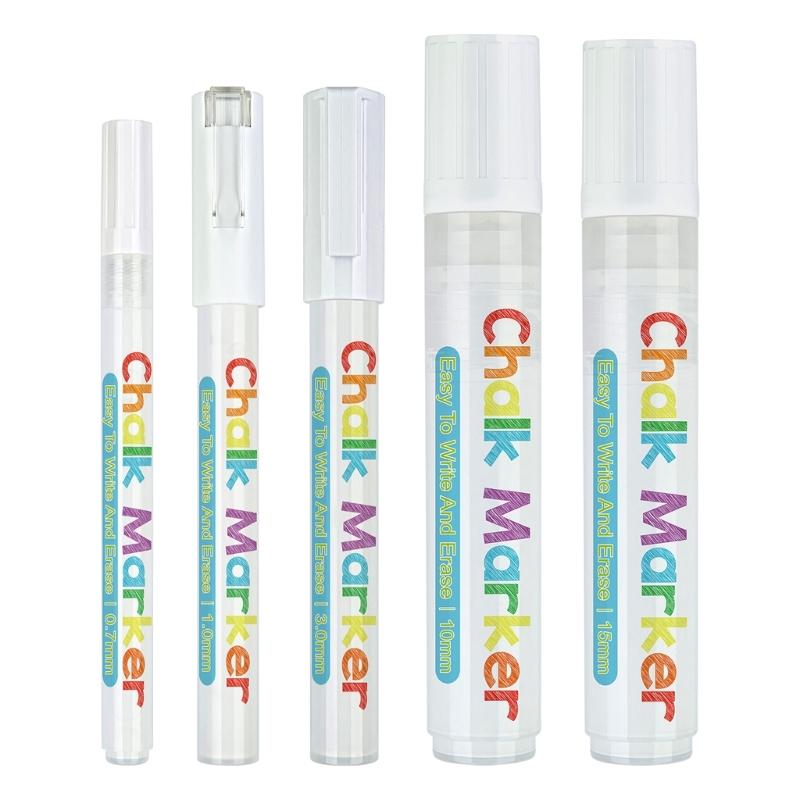

5 Pcs/Set Water-Based Chalkboard Marker Dust-Free Chalk Pen White Liquid Chalk Marker School and Office Supplies 1