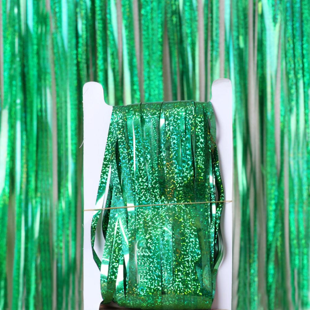 Event Party Streamer Glitter Tinsel Foil Fringe Curtain Backdrop Birthday Wedding Hawaii Party Decor