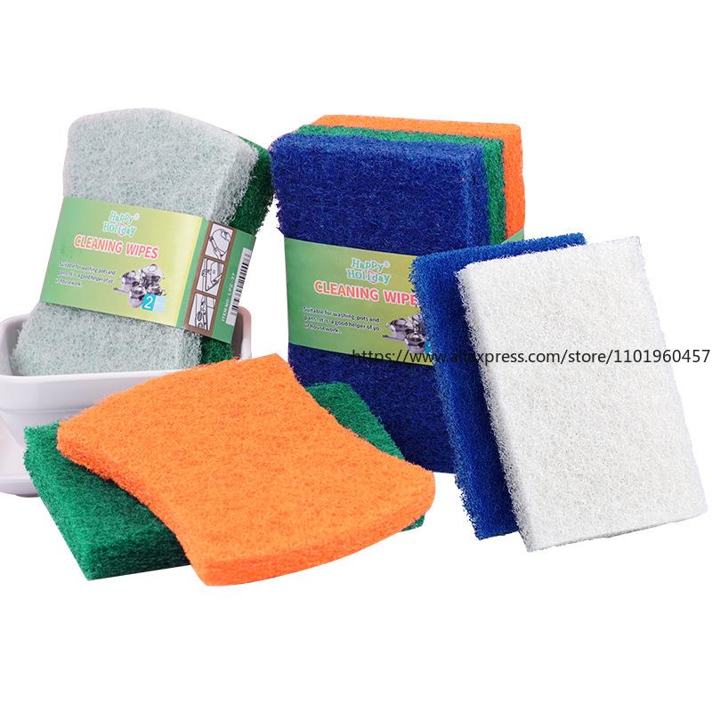 Scrubber Sponge For Kitchen Chores Floor Cleaning Thickened Sink Bathtub Brush Thorough Cleaning Cloth Wiping Cloth