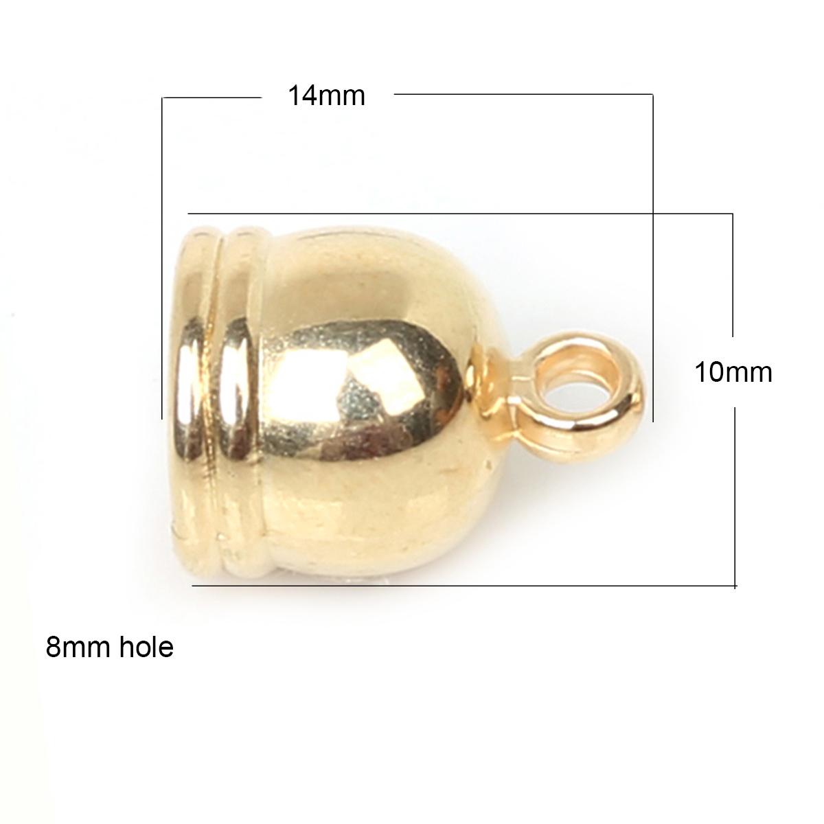 

50 шт., пластиковые ожерелья CCB, наконечники с кисточками, колпачки с бусинами, торцевая крышка для модных ювелирных изделий, ювелирные изделия ручной работы «сделай сам» gold-10*14mm