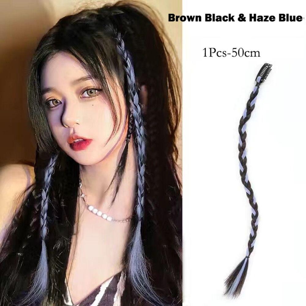 Lightweight Braid Wig With Strong BB Clip Hair Weaving Extension Ponytail Hairpiece  for Women