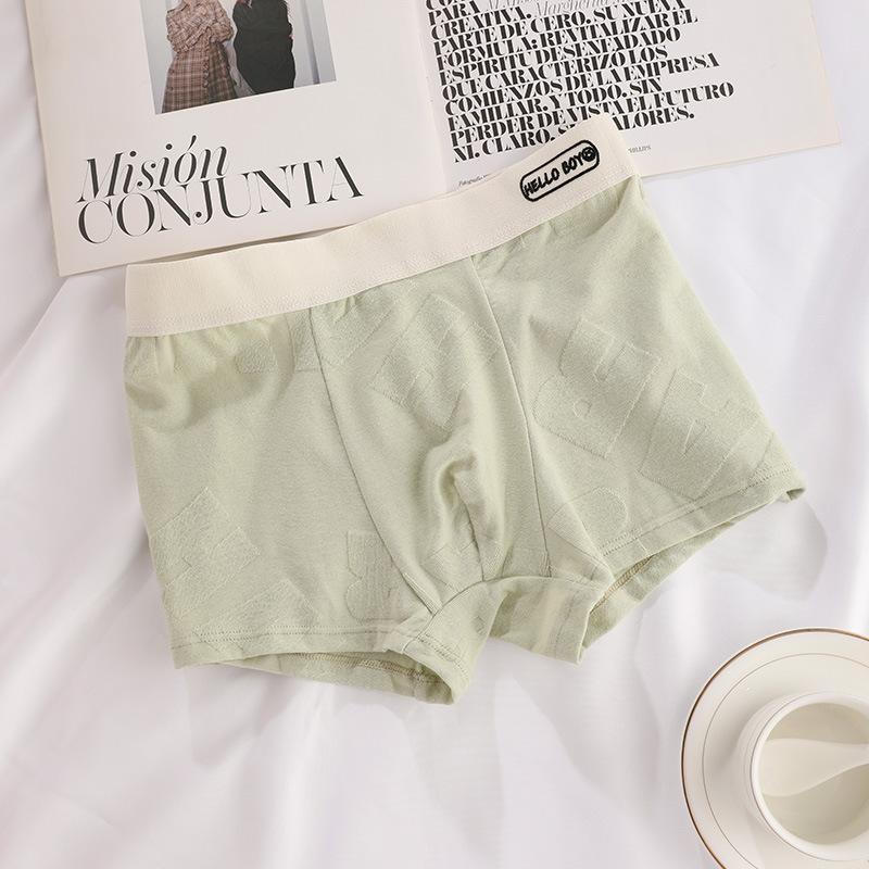 Calzoncillos tipo bóxer de algodón para hombre, paquete de 3, ropa interior sexy transpirable para hombre, cintura elástica, pantalones cortos suaves con soporte 3D