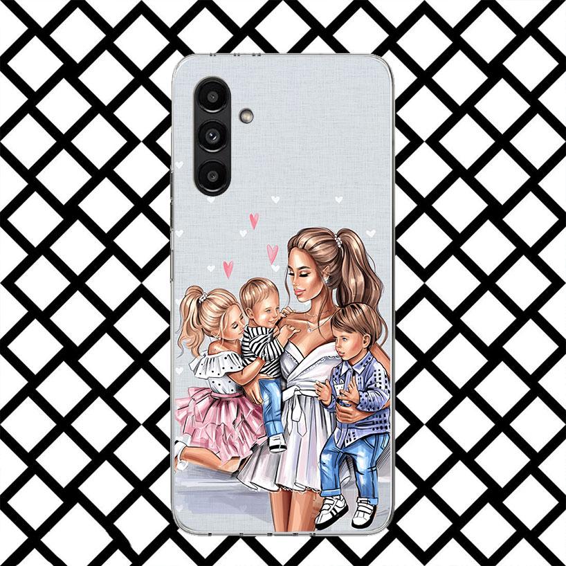 Mutter Baby Mädchen Handyhülle für Samsung Galaxy A17 A37 A57 A16 A26 A36 A56 A15 A25 A35 A55 A14 A24 A34 A54 A13 A23 A33 A53 Galaxy