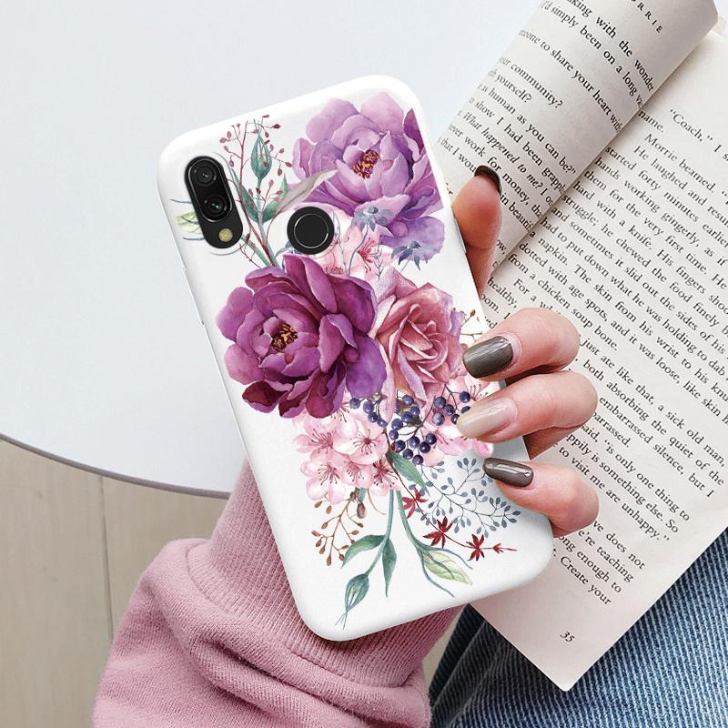 Heart Flower Case For Redmi Note 7 7S Pro Phone Cute Silicone Shockproof Soft Coque For Redmi Note 8 9 Shell Cartoon Girls Cover