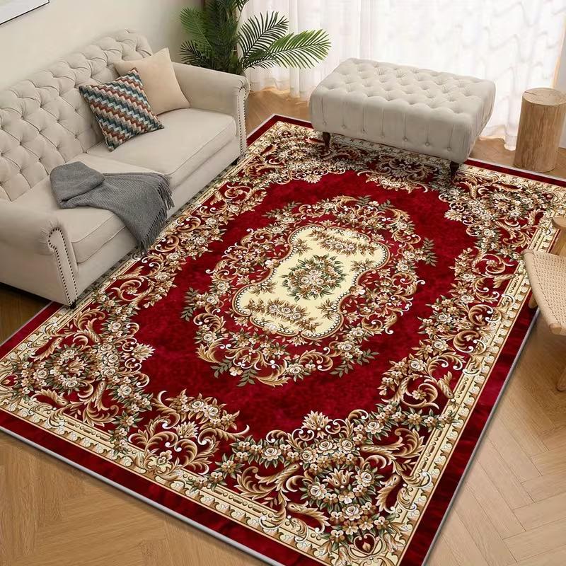 

Red Bohemian Persian Style Rug Living Room Sofa Mat Luxury Carpet Bedroom Floor Cover Home Decor Indoor Entrance Door Mat 40x60CM