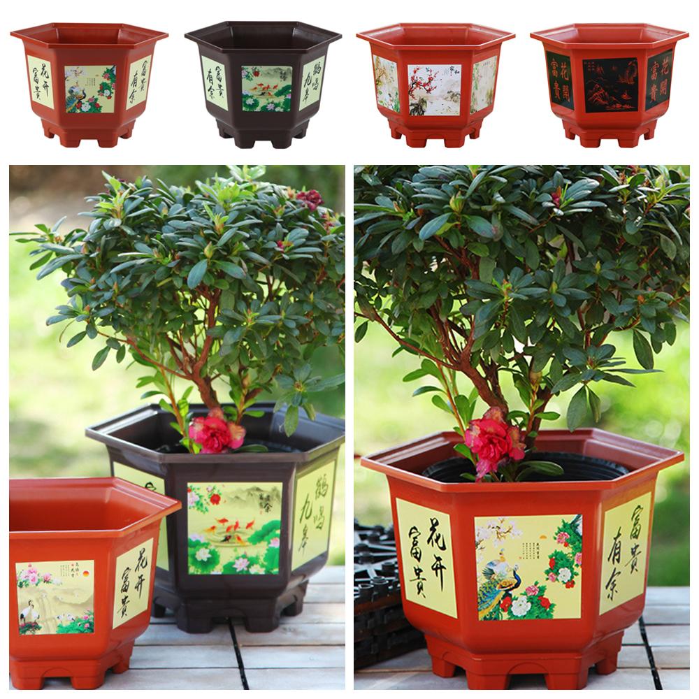 Thickened Potted Bonsai Plastic Hydroponic Planter Durable Water Planting Pots