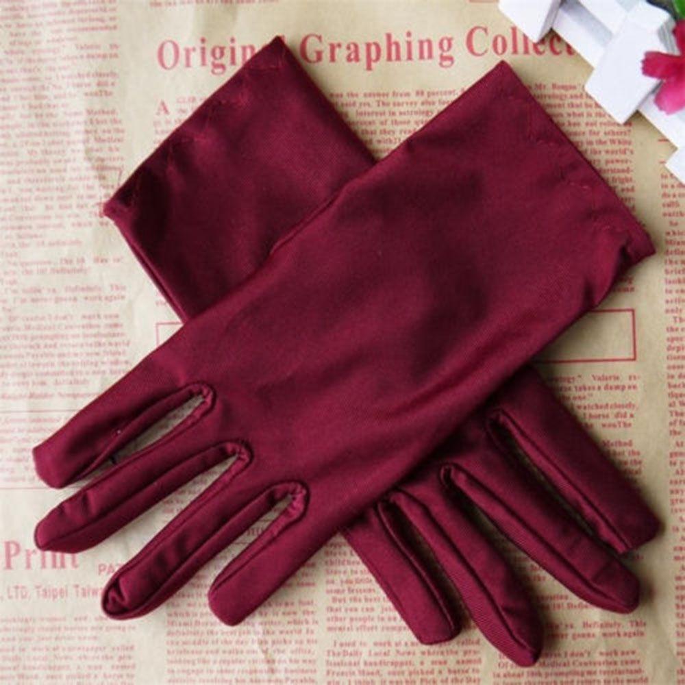Girl Formal Stretch Satin Gloves Party Wedding Gloves