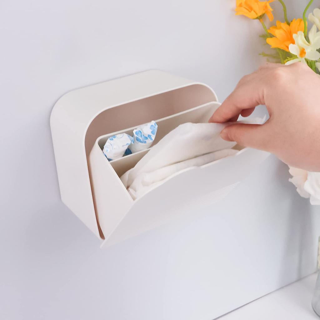 Toilet Organizer Adhesive Large Storage Box Sanitary Napkin Organizer For Cosmetics Decorative Box Wet Tissue Box Bathroom Tools