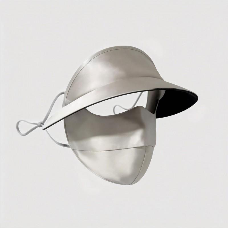 100% Mulberry Silk Face Shield With Brim UPF50 Sun Protection Outdoor Use