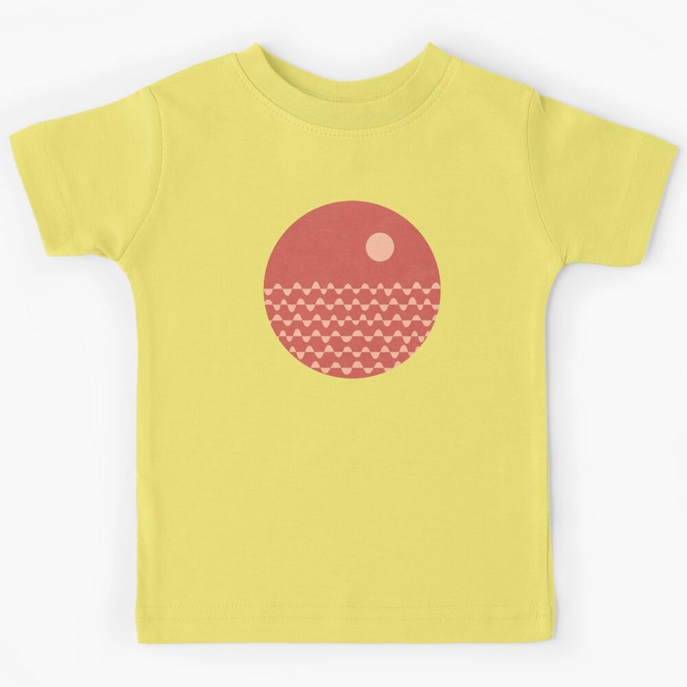 Wavy Pattern Coral Kids T-Shirt 120