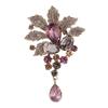 Retro Bodhi Leaf Brooch, High-end Women's Elegant Crystal Brooch, Luxurious and Sophisticated Brooch