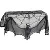 Halloween Decorative Bats Curtains Black Lace Spider Web Holiday Stove Towel Lampshade Fireplace Cloth Decor for Spooky Festival