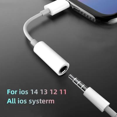 Jack Headphone Connector Converter 8pin To 3.5mm AUX Adapter For iPhone 15 14 13 12 Pro Max Mini XS XR X Lighting To 3.5 Mm