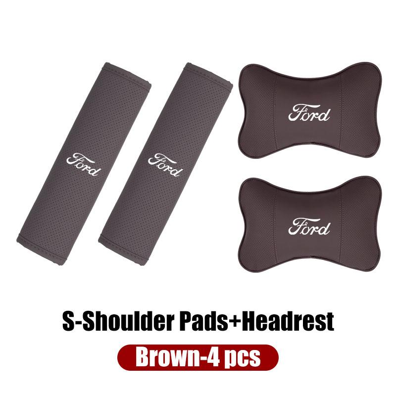 For Ford Breathable Car Headrest Pillow Seat Belt Shoulder Protector Pad Escape Ecosport Fusion Explorer Expedition Taurus