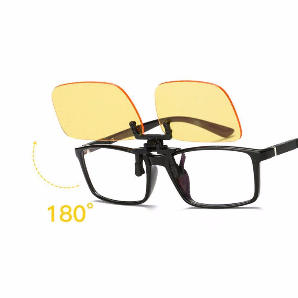 1pc Clip On Unisex Polarized Sunglasses Near-Sighted Driving Night Lens Anti-UVA UVB Cycling Riding Sunglasses Anti Blue Light