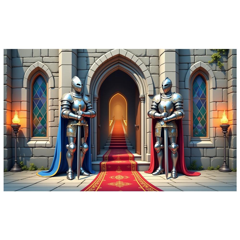 Royal Gathering Backdrop Castle Archway Medieval Event Banner Medieval Celebration Display Stone Castle Wall Royal Knight Banner