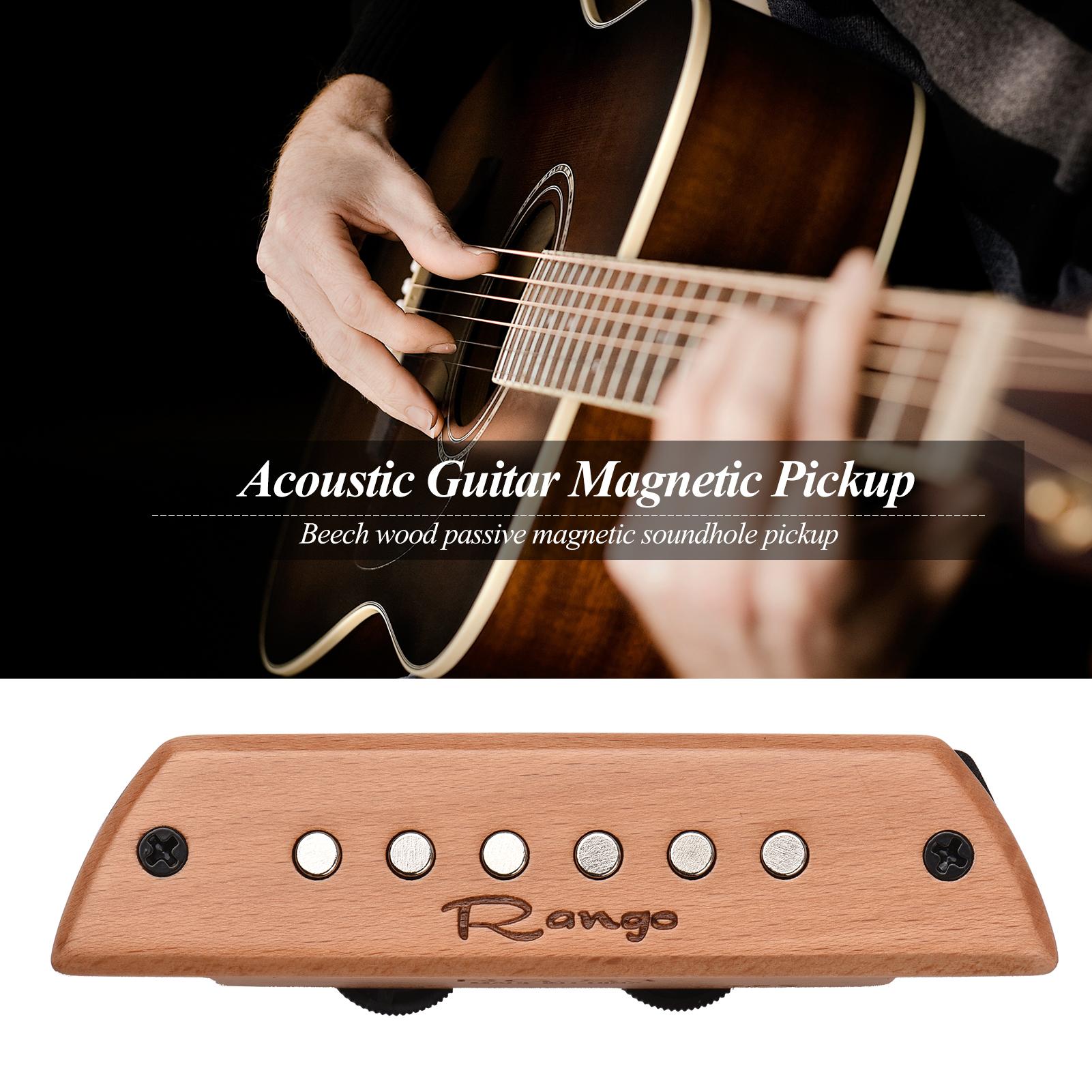 

Rango RG S3 Acoustic Guitar Magnetic Pickup Beech Wood Passive Magnetic Soundhole Pickup No Battery Drilling Required