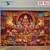 1 Piece of 2D Flat Banner, Made of Polyester, for Dia De Los Muertos Celebration In Mexicozyc