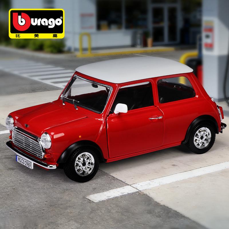 Bburago 1:24 BMW MINI COOPER 1969 Alloy Car Diecasts & Toy Vehicles Car Model Miniature Scale Model Car For Children