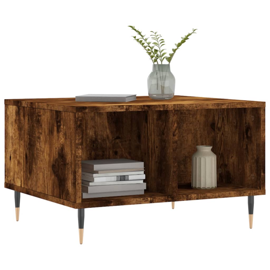 Coffee Table Smoked Oak 60x50x36.5 cm Engineered Wood