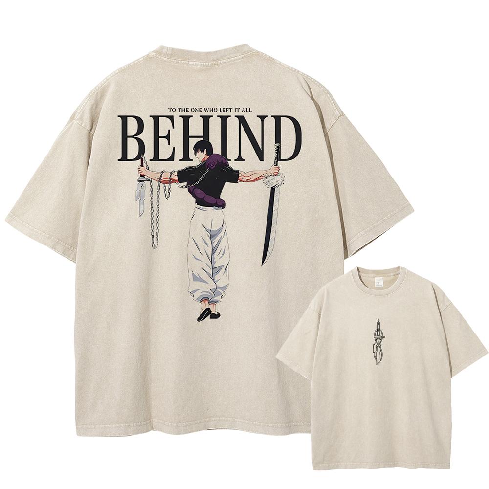 Аниме Магическая битва Фушигуро Тодзи Принт Футболка Мужская Женская Винтажная Хлопковая Футболка Манга Футболка Харадзюку Мужская Свободная Футболка S абрикосовый 1585₽